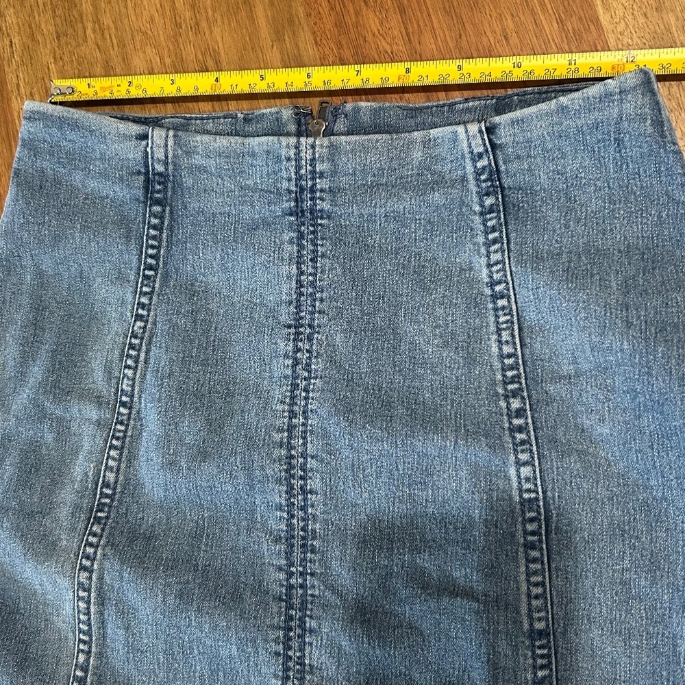Free People Modern Femme Denim Mini Skirt Size 4 - Picture 6 of 10